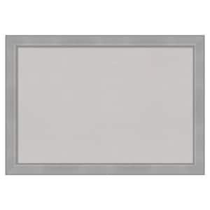 Vista Brushed Nickel Framed Grey Corkboard 40 in. x 28 in. Bulletin Board Memo Board