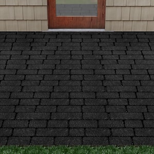 24 in. x 12 in. x 5/8 in. Black Interlocking Dual-Sided Rubber Paver (60-Pack)