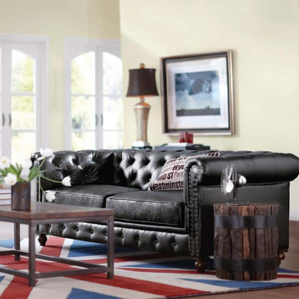 Home Depot Leather Sofa, Gordon Blue Leather Sofa