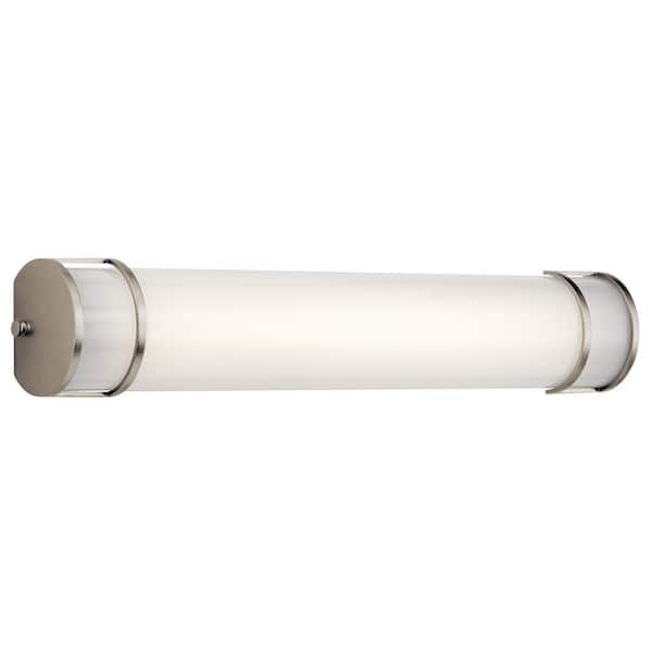 KICHLER Independence 24.75 in. Brushed Nickel Integrated LED Transitional Linear Bathroom Vanity Light Bar