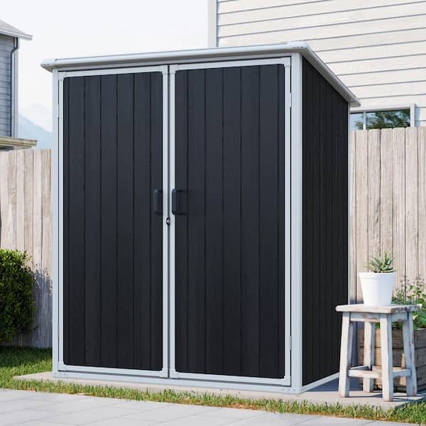 5 ft. x 3 ft. Outdoor Storage Shed Waterproof Resin Cabinet with Lockable Doors(14.5 sq. ft.)