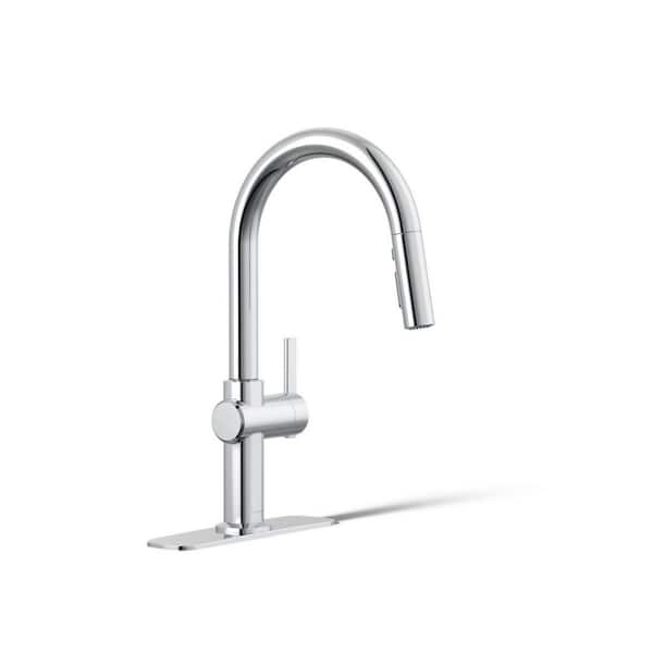 Clarus Single Handle Pull Down Sprayer Kitchen Faucet in Polished Chrome