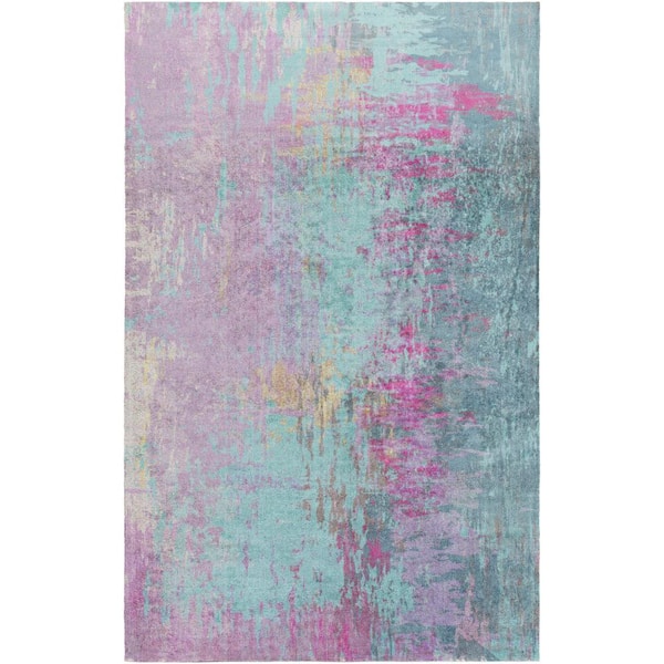 Livabliss Puma Bright Purple 4 ft. x 6 ft. Indoor Area Rug