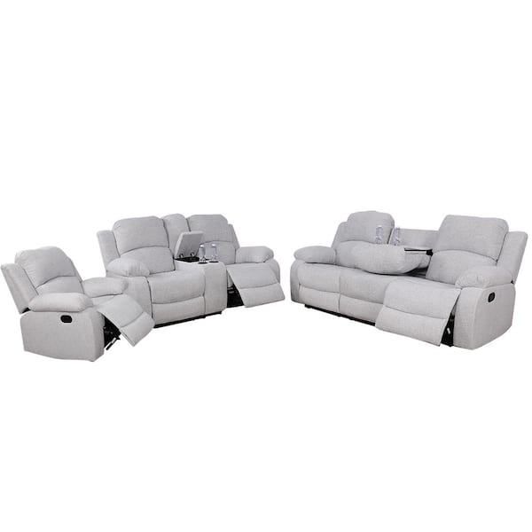 Star Home Living Starhome Living 72 in. W Rolled Arm Faux Leather Straight Sofa in Gray