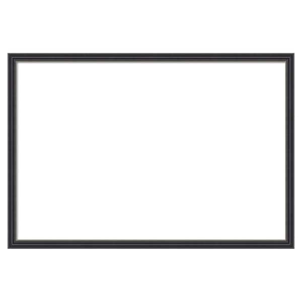 Amanti Art Stylish Black 38 in. x 26 in. Wood Framed Dry Erase Magnetic ...