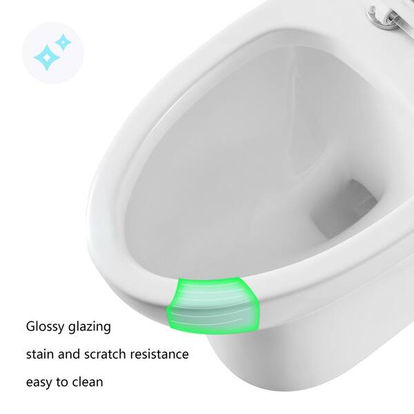 Hlihome 12 In Rough In 1 Piece 1 6 Gpf Side Left Dual Flush Elongated Siphonic Jet Toilet In White Seat Included Dk 9073 Sld134