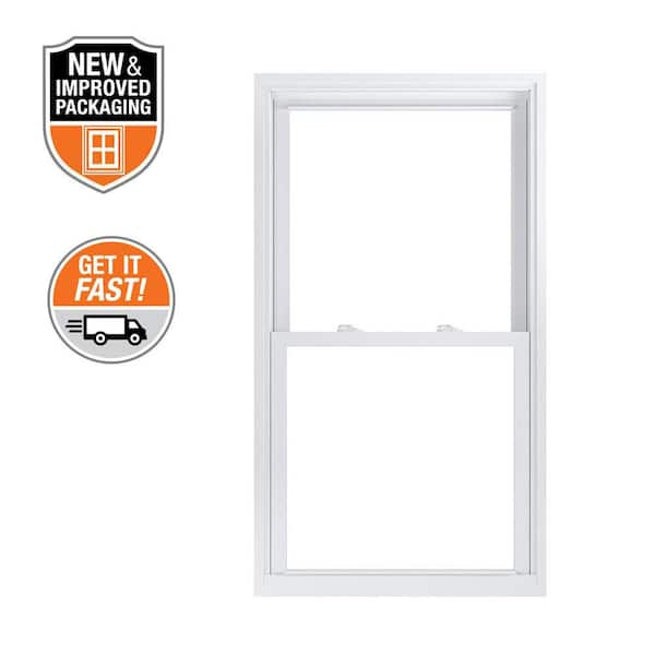 29.75 in. x 53.25 in. 70 Pro Series White Double Hung Low-E Argon Glass Vinyl Replacement Window, Screen Incl
