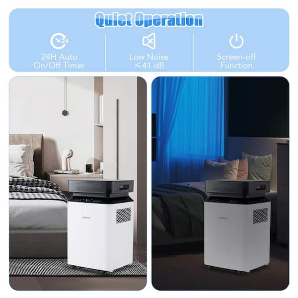 dehumidifier for cigarette smoke 70/90 Pint 4500/6000 Sq. ft Dehumidifier with Continuous and Auto Mode-90 Pints