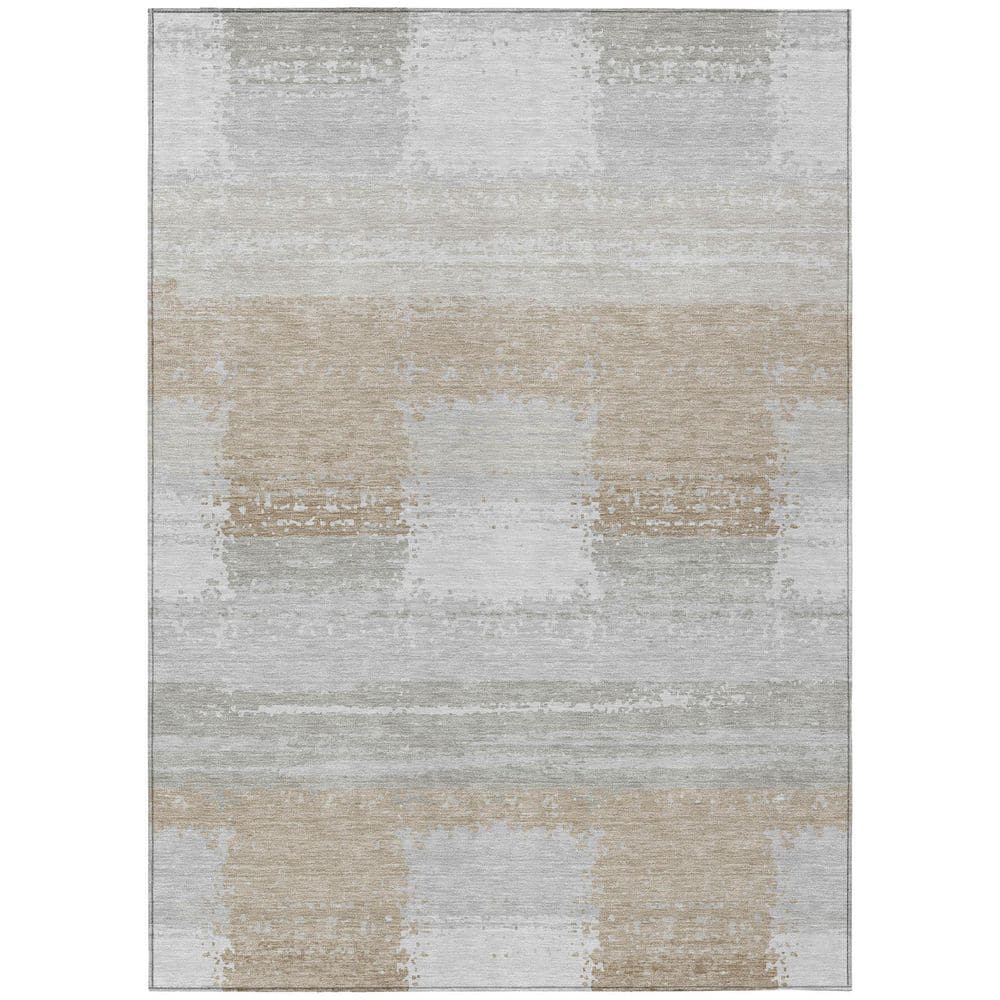 Chantille Machine Washable Indoor/Outdoor Abstract ACN2772 Silver 5 ft. x 7 ft. 6 in. Area Rug price history on PriceWatchPro