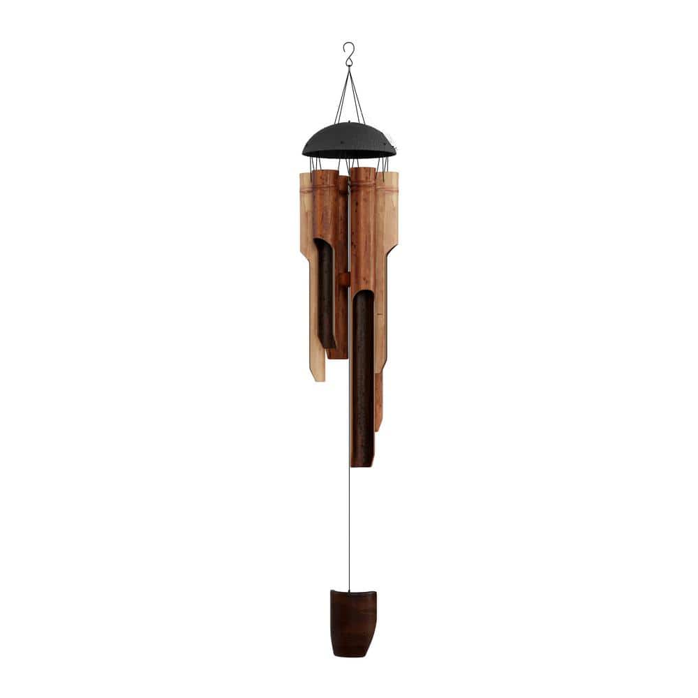 Pure Garden 38 in. Handcrafted and Tuned Bamboo Wind Chime HW1500083 - The  Home Depot