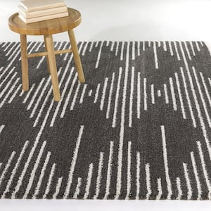 Keri Charcoal 5 ft. x 7 ft. Striped Area Rug