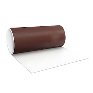 10 in. x 10 ft. Royal Brown Over Birch White Aluminum Roll Valley Flashing