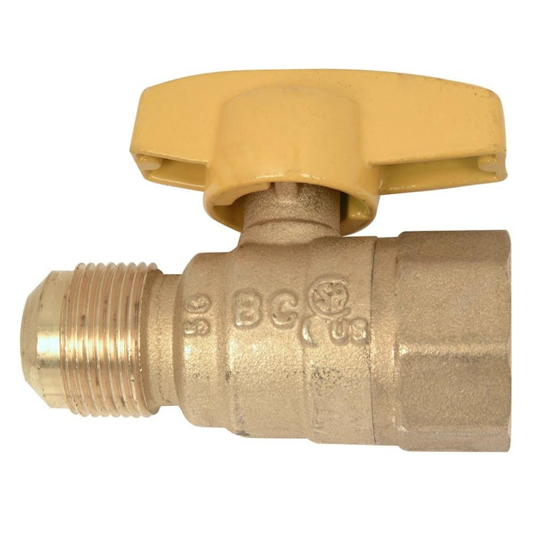 BrassCraft 5/8 in. OD Flare (15/16-16 Thread) x 3/4 in. FIP Gas Ball Valve
