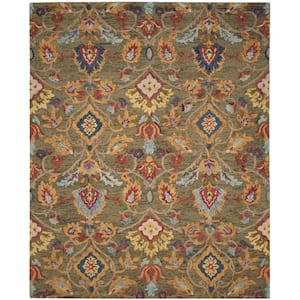 Blossom Green/Multi 9 ft. x 12 ft. Area Rug