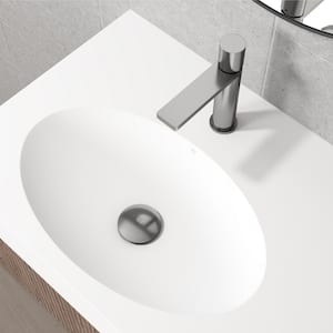 Bathroom Sink Pop-Up Drain with Overflow in Brushed Nickel