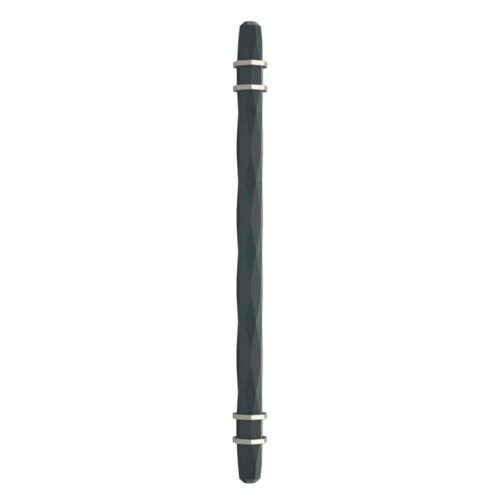 Modern 8-inch Black Bronze and Satin Nickel Cabinet Bar Pull