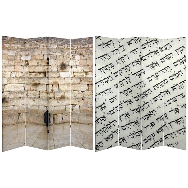 Oriental Furniture 6 ft. Printed 4-Panel Room Divider