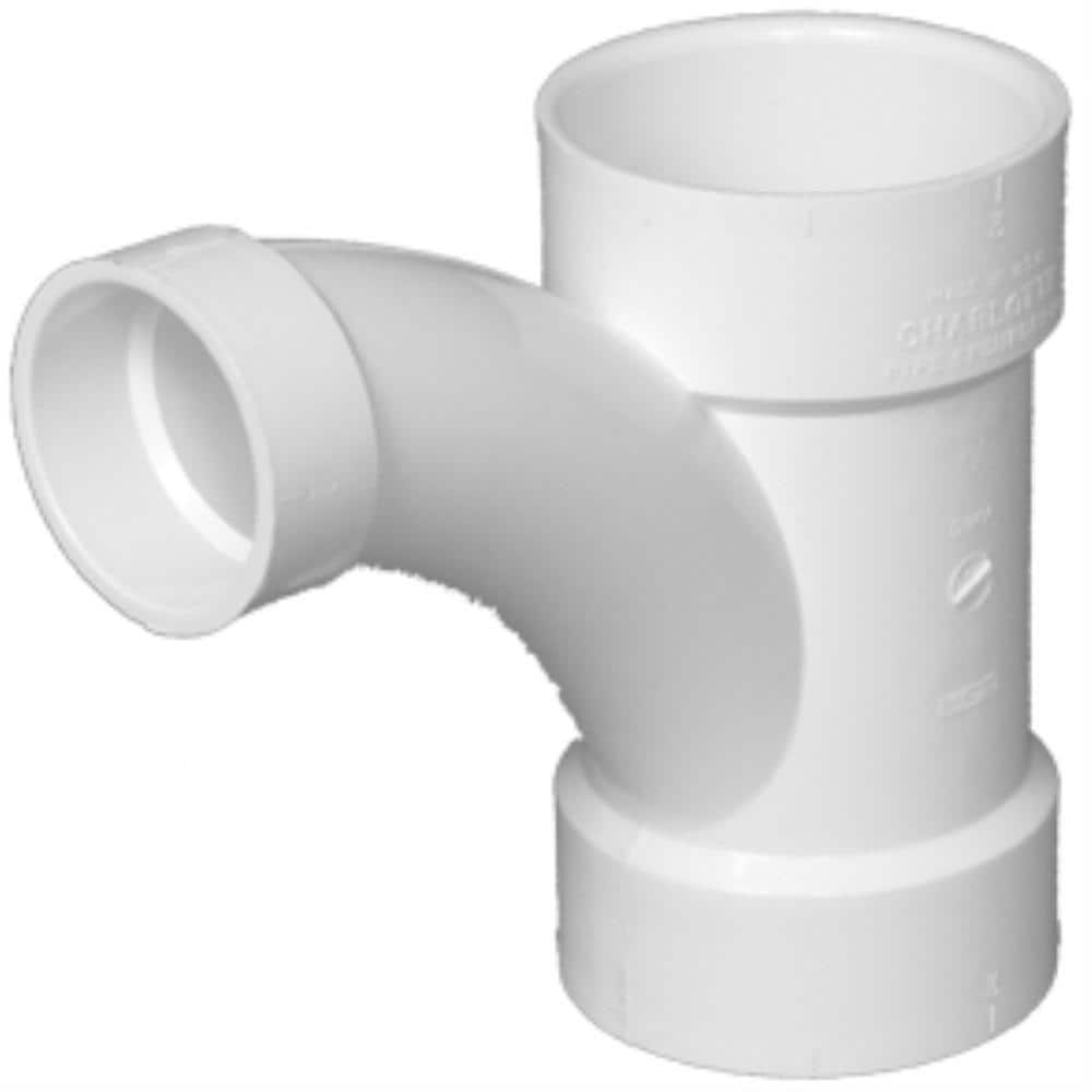 Charlotte Pipe 4 In X 4 In X 2 DWV PVC Comb Wye And 1 8 Bend Fitting 