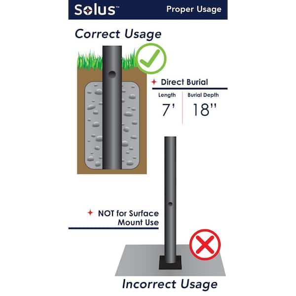 direct burial post light pole