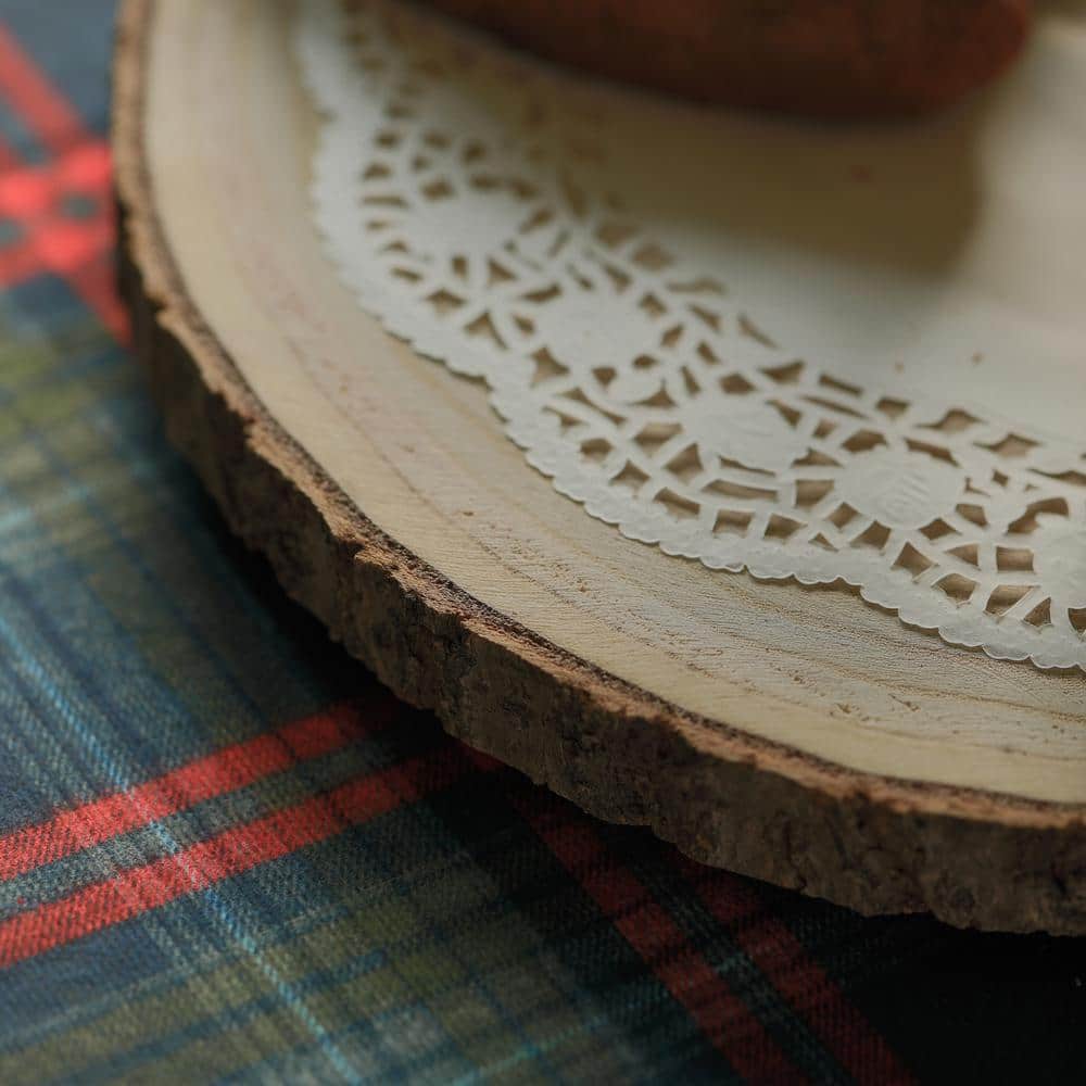 Rustic Two-Tier Natural Wood Tree Bark Server Tray