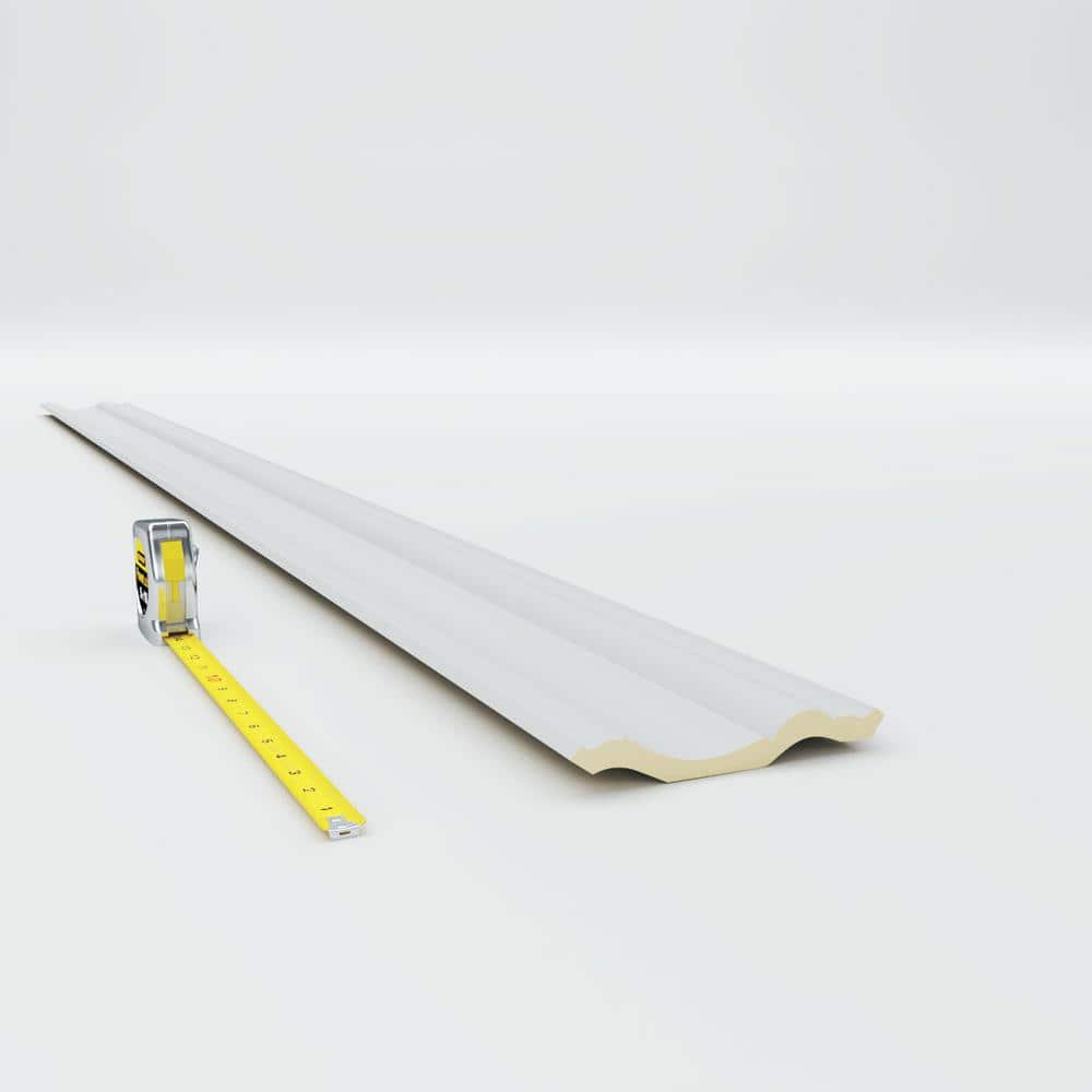 Traditional White Polyurethane Crown Moulding 94.5"