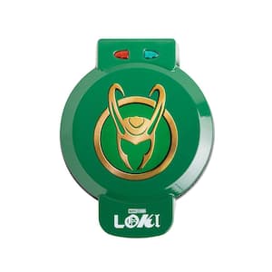 900 W Marvel's Loki Green American Waffle Maker
