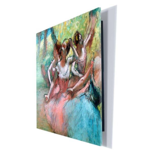 Trademark Fine Art 18 in. x 24 in. "Four Ballerinas on the Stage" by Edgar Degas Printed Acrylix Wall Art