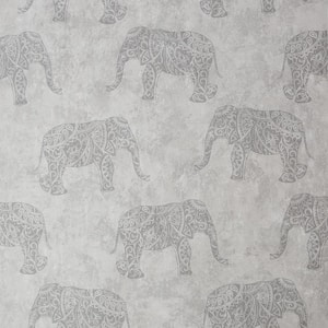 Moroccan Elephants Natural Removable Wallpaper Sample