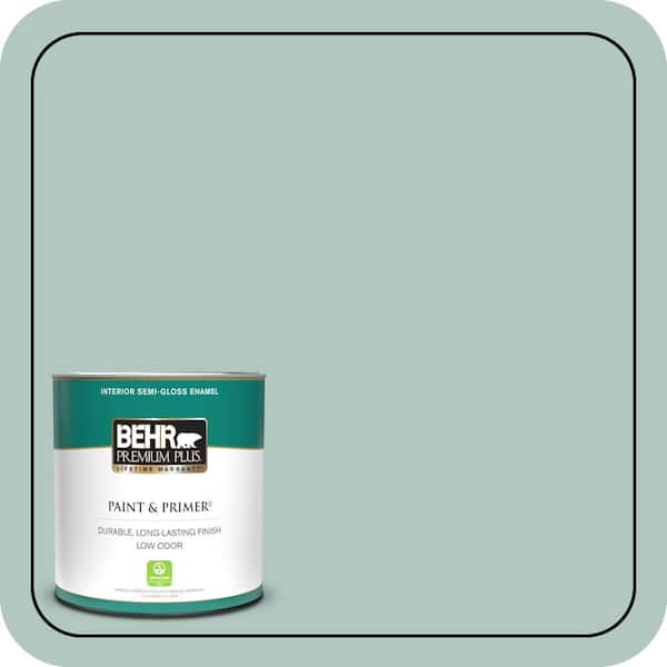 BEHR PREMIUM PLUS 1 qt. #S430-2 Fresh Tone Semi-Gloss Enamel Low Odor Interior Paint & Primer