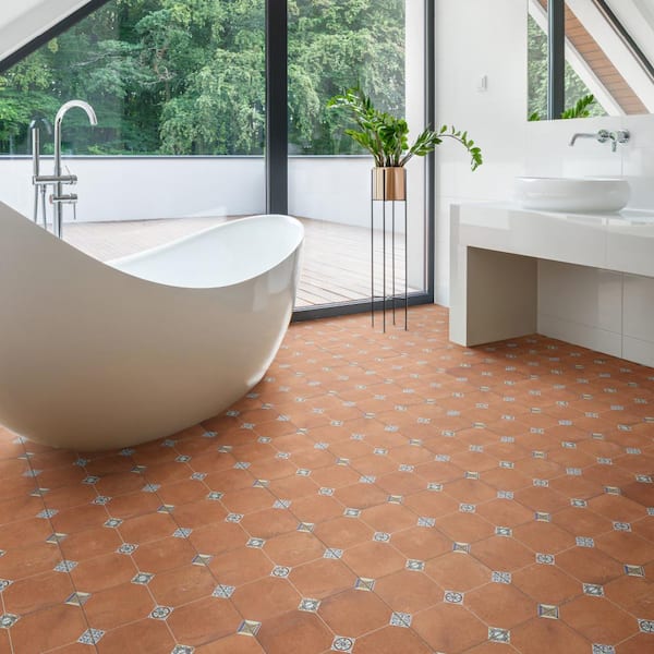 Manises Decor Cuero 13-1/8 in. x 13-1/8 in. Ceramic Floor and Wall Take Home Tile Sample