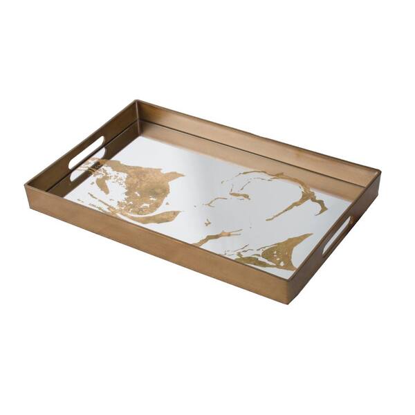 Benjara Bronze Decorative Tray