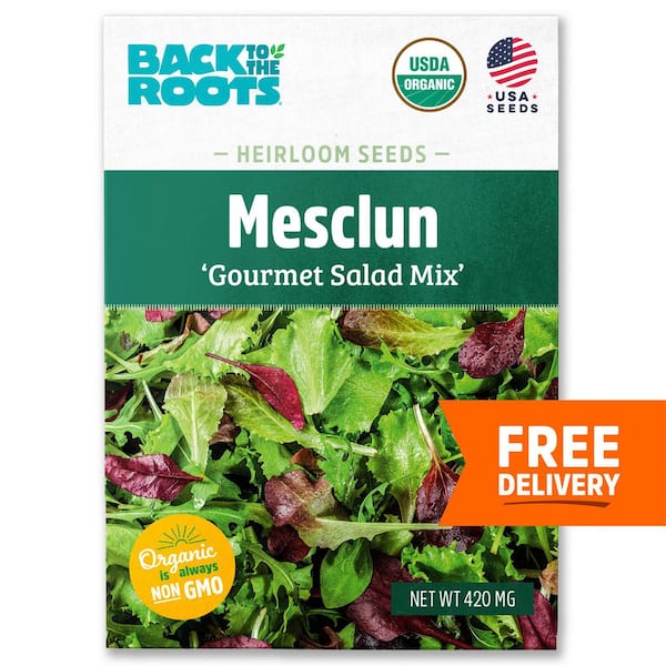 Back to the Roots Organic Mesclun Mix Heirloom Vegetable Seeds