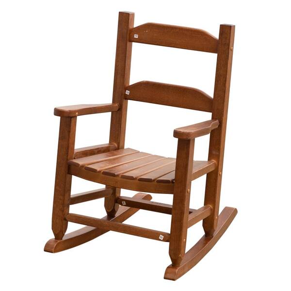Brown Wood Outdoor Rocking Chair, Childs Wooden Rocking Chairs