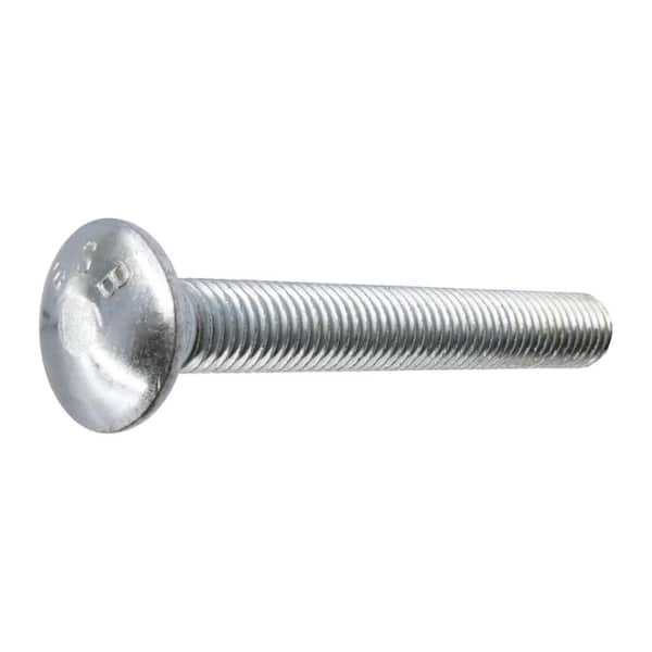 screws Zinc Plated 50 1/2"-13 x 2" Coarse Thread Grade 5 Carriage Bolts 