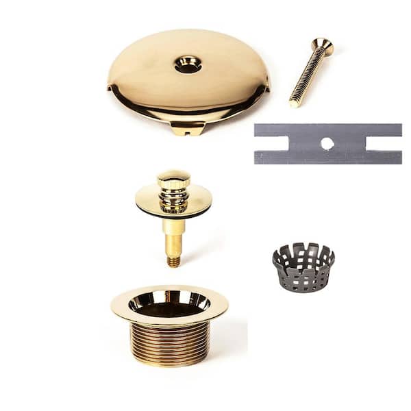 PF WaterWorks Lift Lock Tub Drain Trim Kit PB