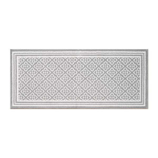 Isla 2-Tone Light Gray/Ivory 2 ft. x 5 ft. Tufted Geometric Polypropylene Area Rug