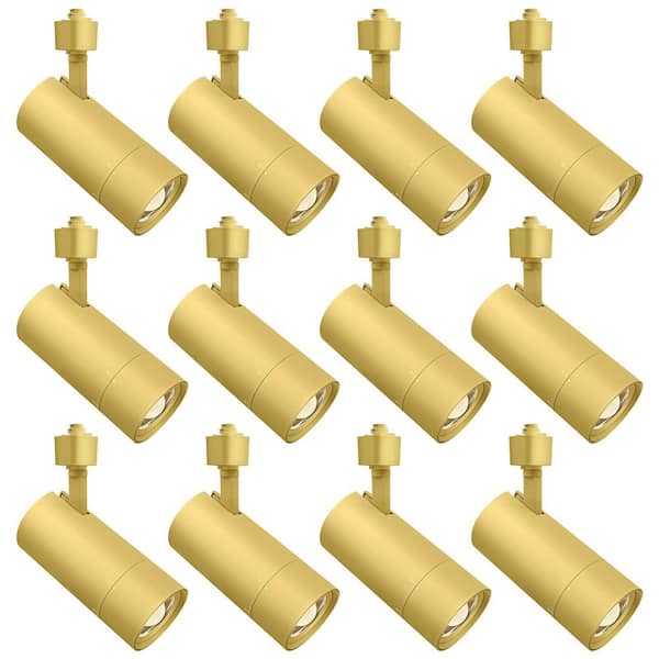 3 In. Zoomable LED Track Light, 5CCT, CRI90, 30W, 2100LM, Dimmable, 358° + 90° Tilt & 20°-50° Beam, ETL, Brass 12 Pack