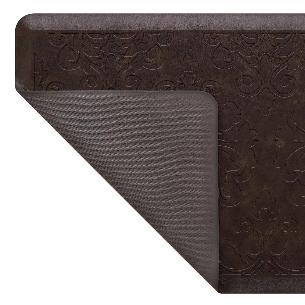 Marni Brown Anti-Fatigue Memory Foam Kitchen Mat 17.5" x 48"