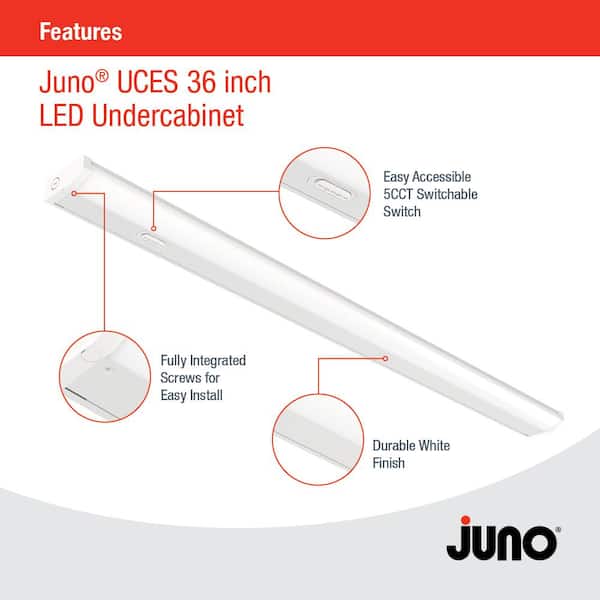 Juno Contractor Select UCES 36 in. Hardwired White Integrated LED