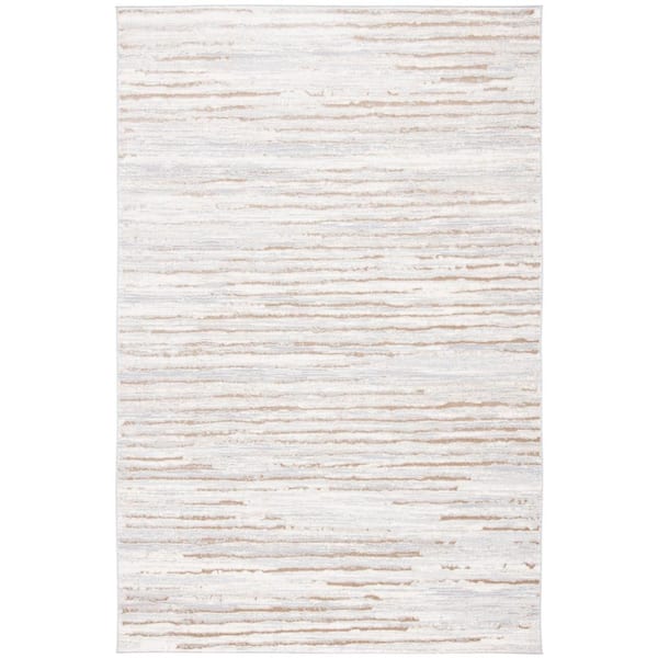 SAFAVIEH Lagoon Gray/Beige 5 ft. x 8 ft. Striped Distressed Area Rug