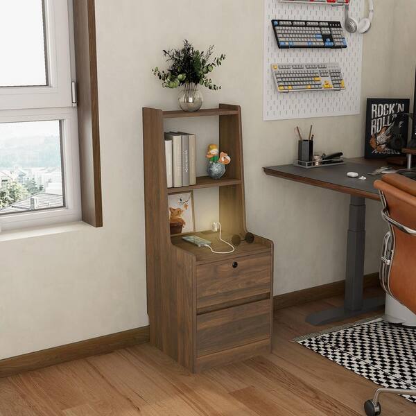 MDF Smart Nightstand Bedside Tables with Charging Station, Night