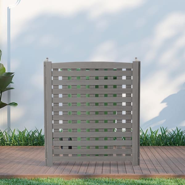 3-Panel Outdoo Ai Conditione Fence Sceen, Outside Wood
