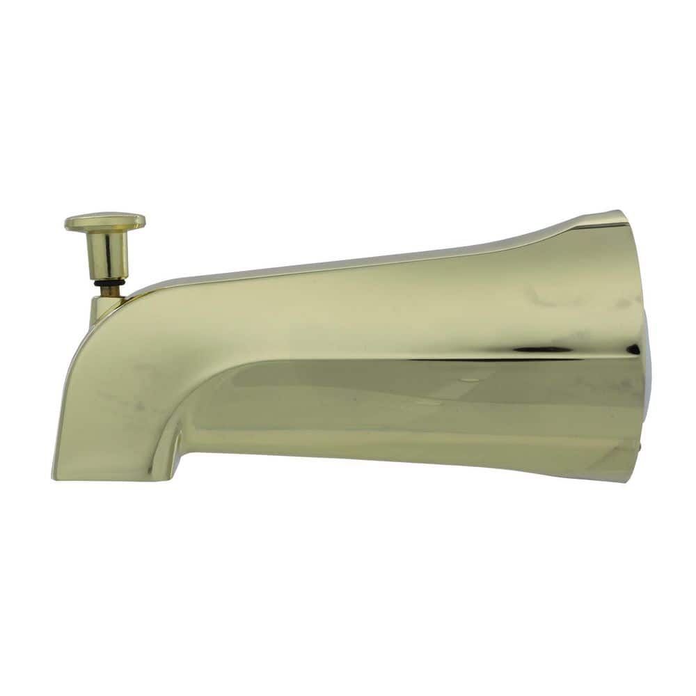 Polished Brass Universal Tub Spout with Diverter