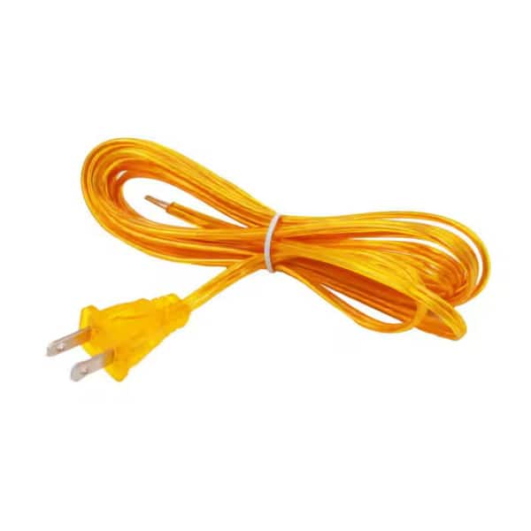 8 ft. SPT-1 Gold Cord Set with Polarized Plug and Stripped End Ready for Wiring