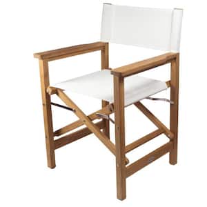 Teak Wood Outdoor Dining Chair in White