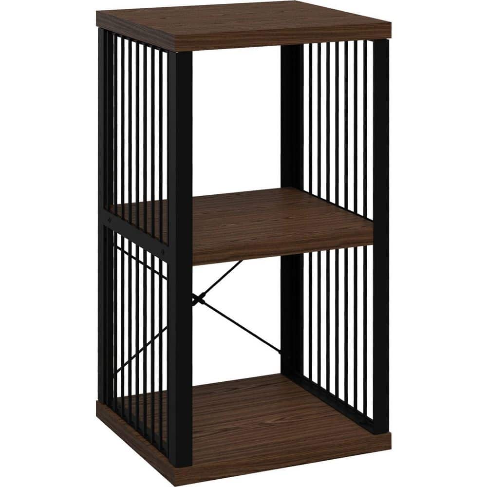 30.55 in. H x 16.10 in. W x 14.96 in. D Apple Walnut Mixed Material-2 Cube Storage Organizer price history on PriceWatchPro