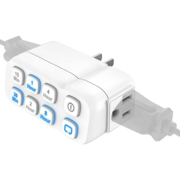 15 Amp 125 Volt 480 Min Indoor In-Wall Countdown Plug-in Timer 2-Grounded in White