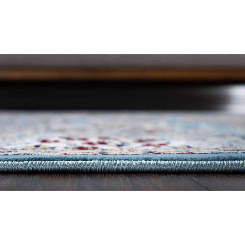 Narenj Blue and Beige Floral Synthetic 10' x 13' Area Rug