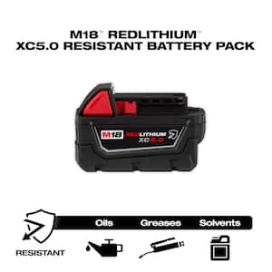 M18 18-Volt 5.0 Ah Lithium-Ion XC Extended Capacity Resistant Battery Pack