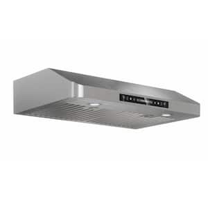 30 in. 600 CFM Ducted Under Cabinet Range Hood in Stainless Steel with LED light and Gesture/Touch/Remote Control